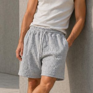 Men's Cotton Linen Loose Fit Knee Length Shorts | Elastic Waist Casual Beachwear